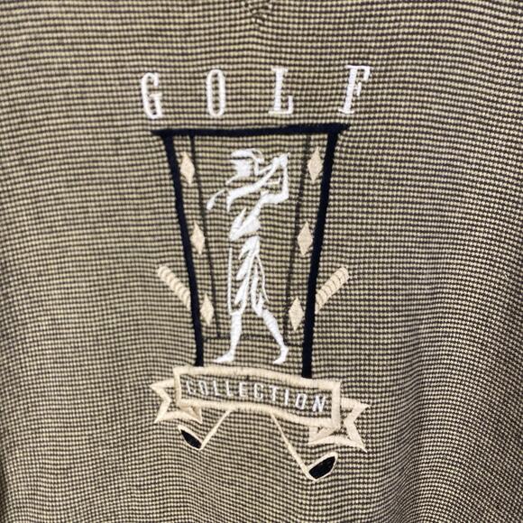 ⛳️ Crabble CS Sportswear Mens XL Tan Black Vintage Golf Sweater 90s ⛳️ - Picture 5 of 9